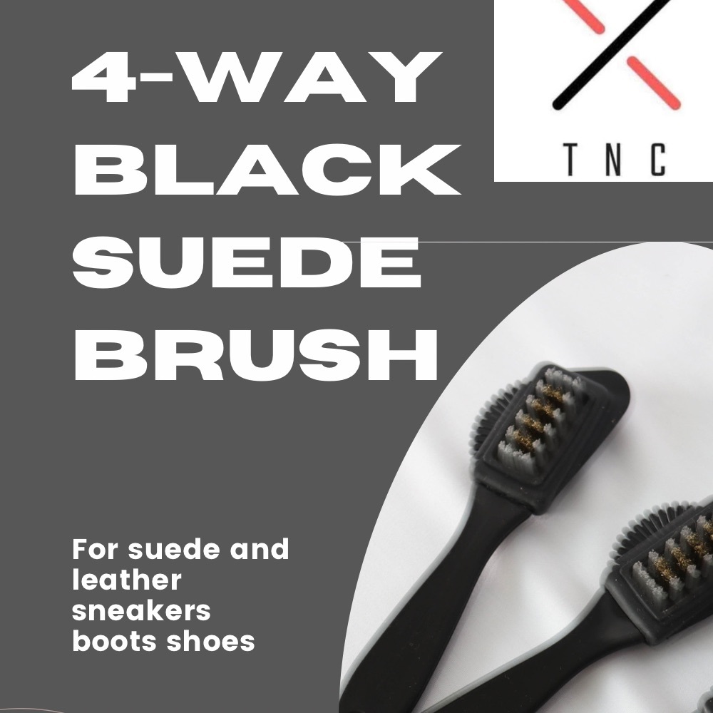 8x pack / 4-side triple Black Cleaning Brush for Suede Leather Nubuck Shoes Boot